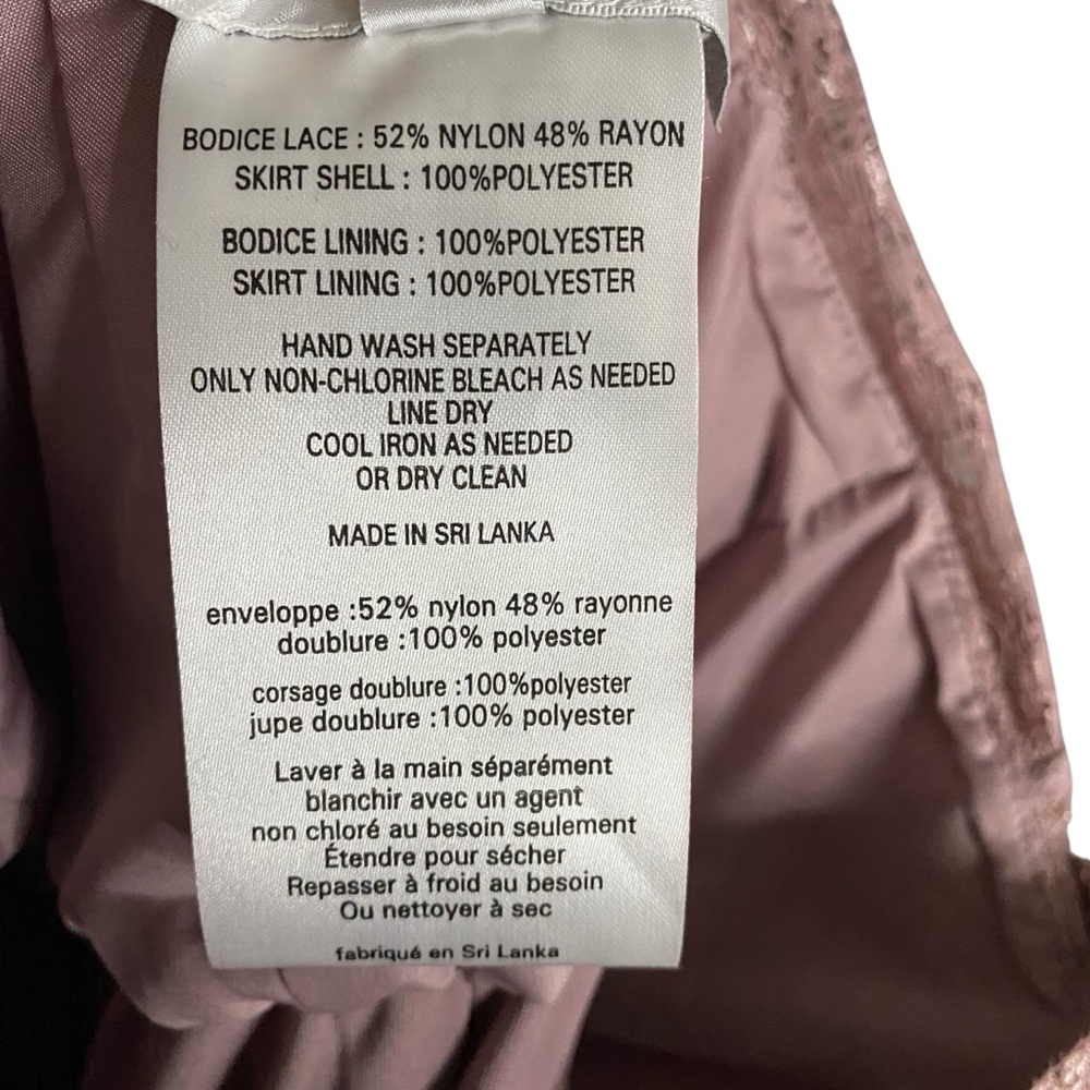 David's Bridal Women’s Rose Gold One-Shoulder Floral Print  Bridesmaid Dress - Picture 7 of 10